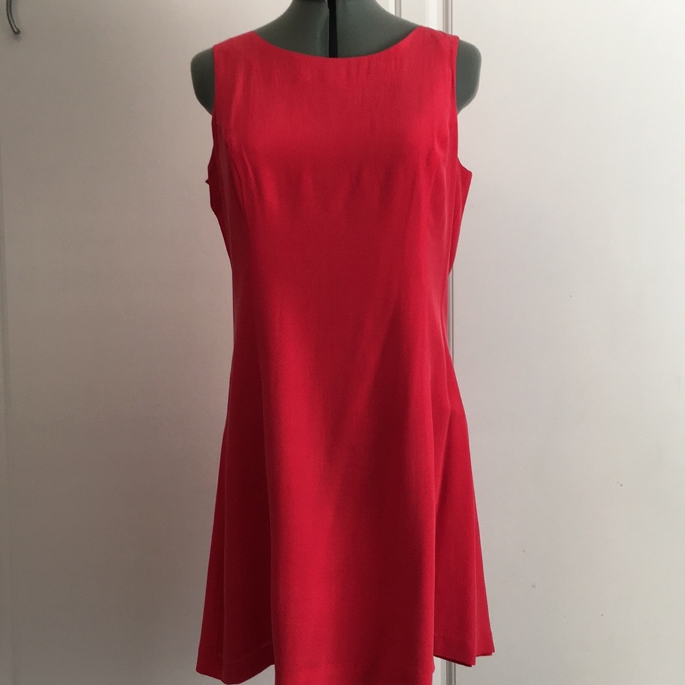 Hugo Buscati Red Silk Dress -Size 10